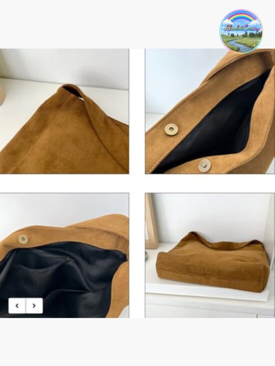 Slouchy Suede Hobo Bag Crossbody Corduroy Tote Shoulder Handbag